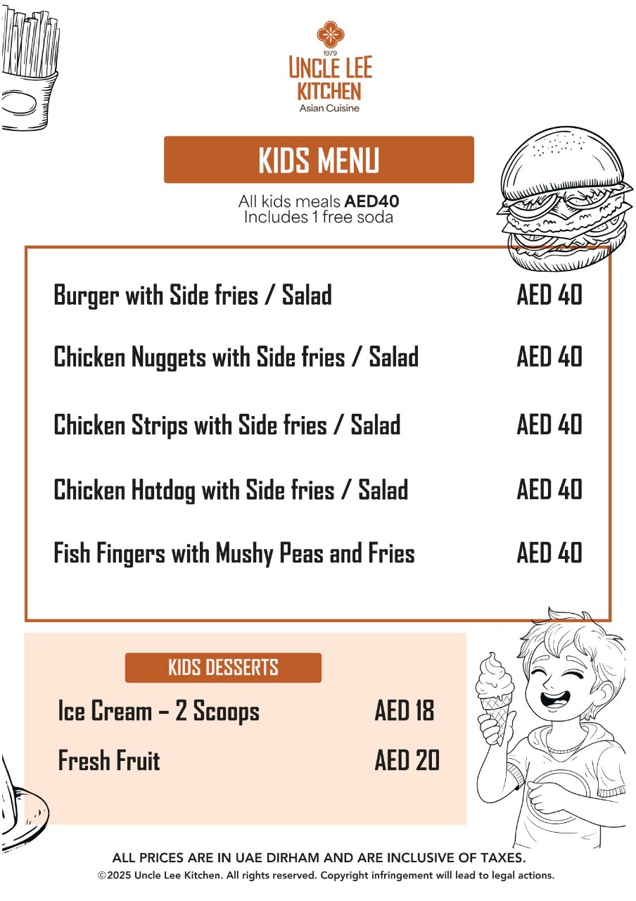 KIDS MENU